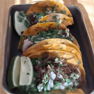 2 Tacos De Birria with Cosomme